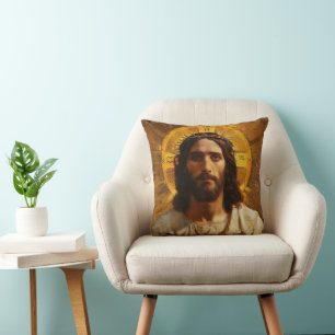 Jesus Gold Religious Cushion