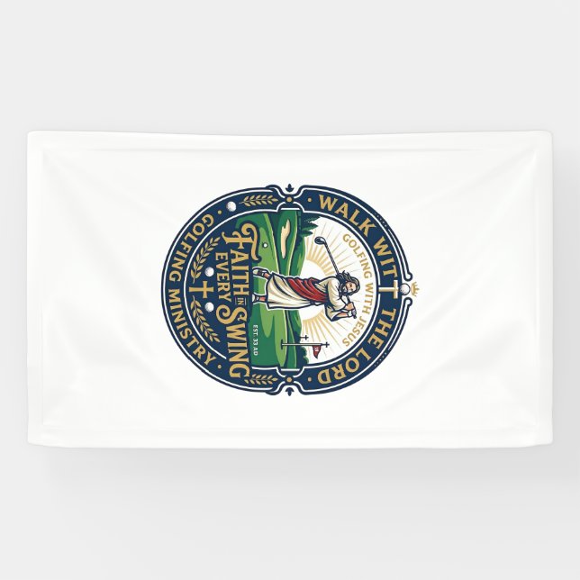 Jesus Golf Shirt Faith Based Design_1 Banner (Horizontal)