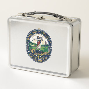 Jesus Golf Shirt Faith Based Design_1 Metal Lunch Box