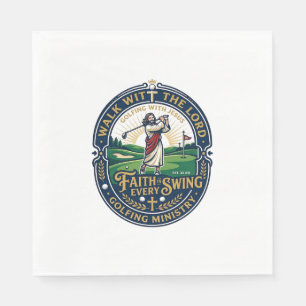 Jesus Golf Shirt Faith Based Design_1 Napkin