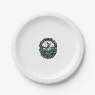 Jesus Golf Shirt Faith Based Design_1 Paper Plate