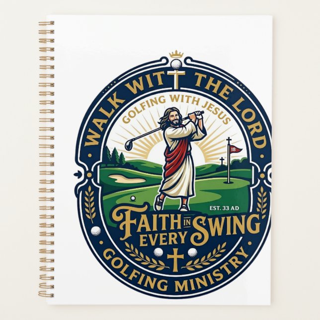 Jesus Golf Shirt Faith Based Design_1 Planner (Front)