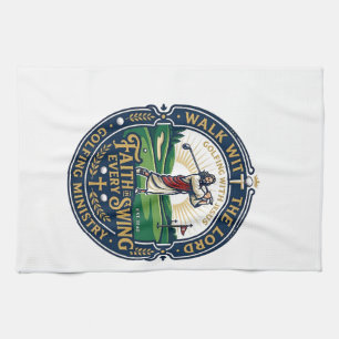 Jesus Golf Shirt Faith Based Design_1 Tea Towel