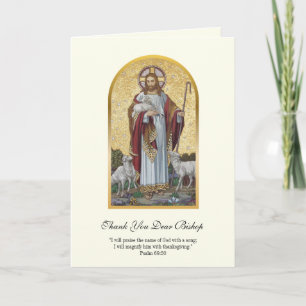 Jesus Good Shepherd Bishop Encouragement Card