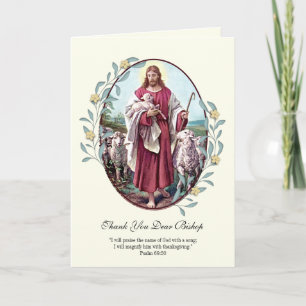 Jesus Good Shepherd Bishop Encouragement Card