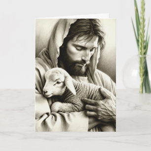 JESUS Good Shepherd Blank Christian Greeting Card