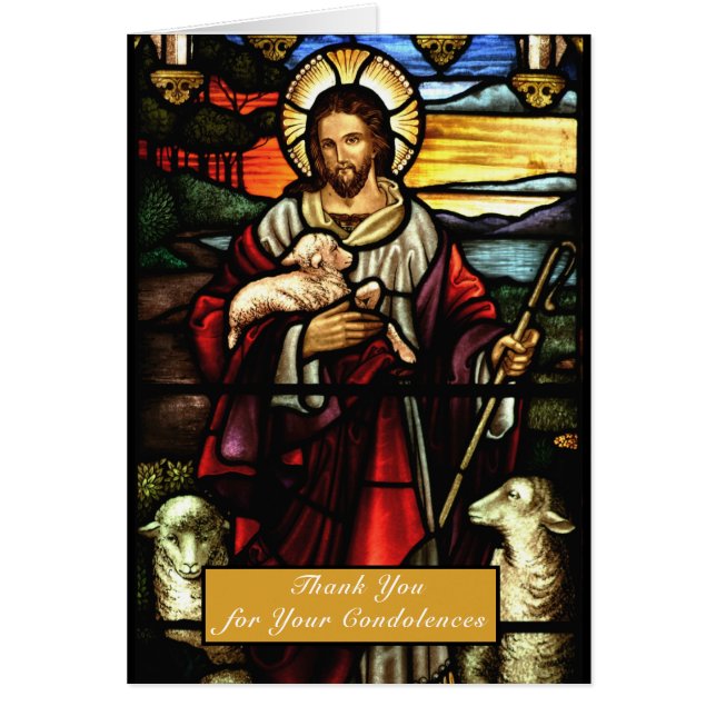 Jesus Good Shepherd Catholic  Funeral Prayer (Front)