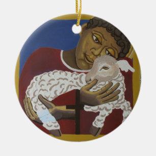Jesus - Good shepherd Ceramic Tree Decoration