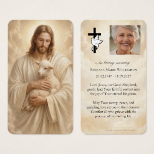 Jesus Good Shepherd Funeral Prayer Card