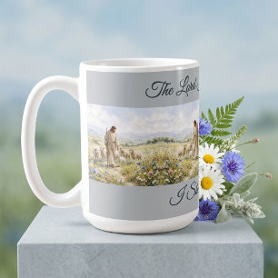 Jesus Good Shepherd Wildflower Watercolor Coffee Mug