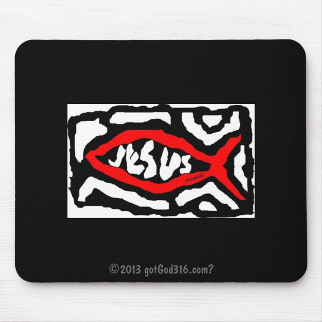 Jesus gotGod316.com? Mouse Mat (Front)