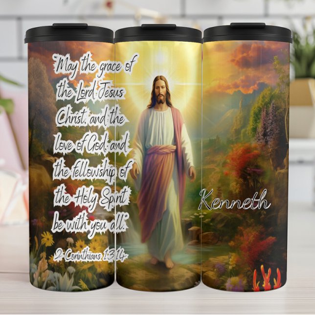 Jesus: Grace, Love, Fellowship Divine Thermal Tumbler (Creator Uploaded)
