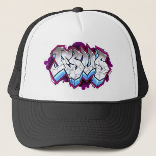 jesus graffiti trucker hat