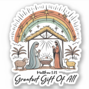Jesus Greatest Gift of All Nativity Christian