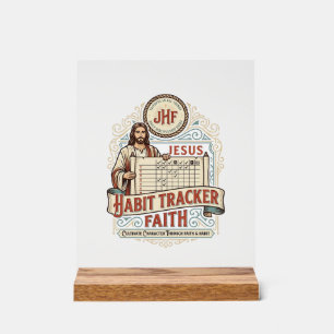 Jesus Habit Tracker Faith Jesus Habit Tracker Chri Acrylic Sign