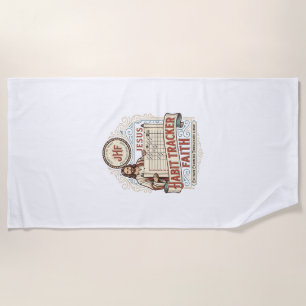 Jesus Habit Tracker Faith Jesus Habit Tracker Chri Beach Towel
