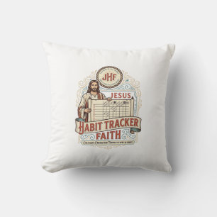 Jesus Habit Tracker Faith Jesus Habit Tracker Chri Cushion