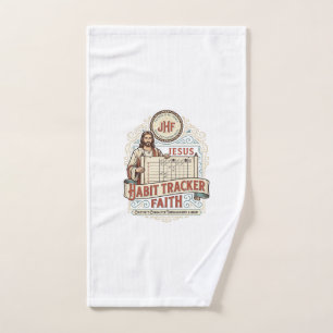 Jesus Habit Tracker Faith Jesus Habit Tracker Chri Hand Towel