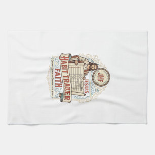 Jesus Habit Tracker Faith Jesus Habit Tracker Chri Tea Towel