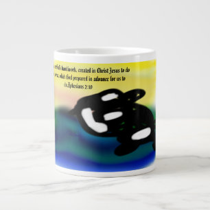 jesus handwork large coffee mug