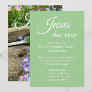 Jesus Has Risen Christian Easter Church Service Invitation
