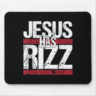 Jesus Has Rizz Simple Christian Faith Believer God Mouse Mat