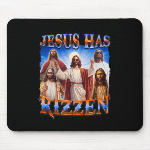 Jesus Has Rizzen Christian Men Women Bible Faith Mouse Mat