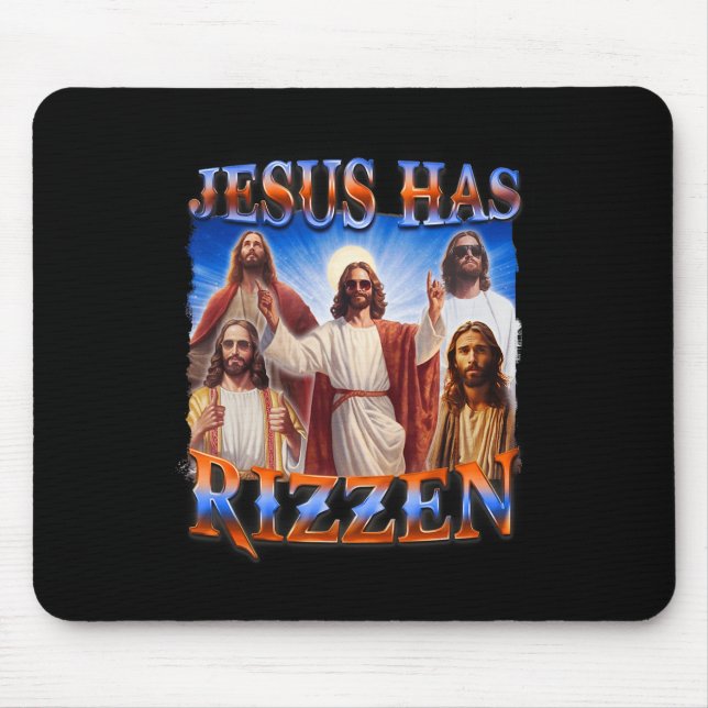 Jesus Has Rizzen Christian Men Women Bible Faith  Mouse Mat (Front)