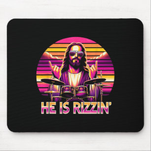 Jesus Has Rizzen He Is Rizzin' Funny Christian Nd Mouse Mat