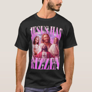Jesus Has Rizzen Vintage Christian Jesus Playing B T-Shirt