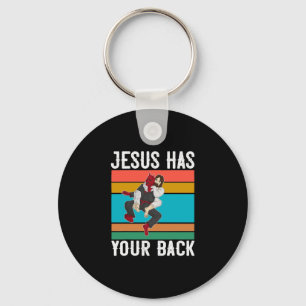 Jesus Has Your Back Brazilian Jiu Jitsu Gift Chris Key Ring