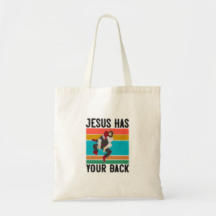 Jesus Has Your Back Brazilian Jiu Jitsu Gift Chris Tote Bag