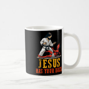 Jesus Has Your Back Funny Christian Jiu-jitsu Coffee Mug