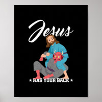 Jesus Has Your Back Jiu-Jitsu BJJ Funny MMA