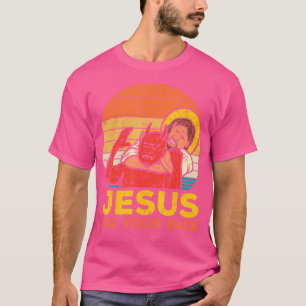 Jesus Has Your Back Jiu Jitsu Retro Christian Men T-Shirt