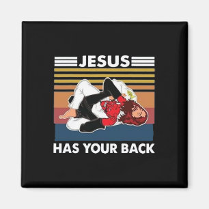 Jesus Has Your Ck Karate  Magnet