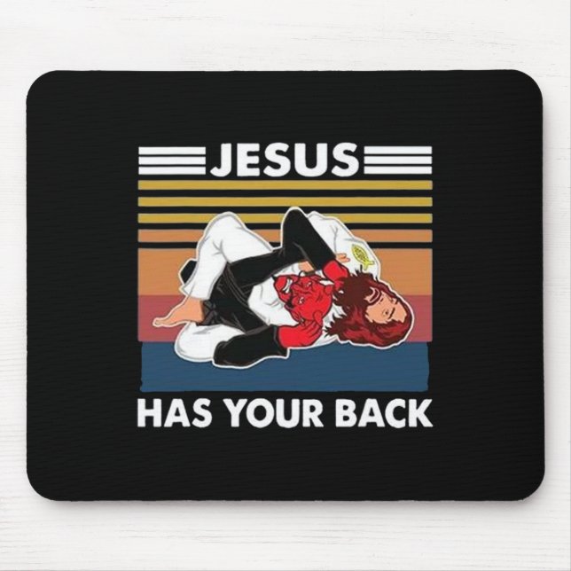 Jesus Has Your Ck Karate  Mouse Mat (Front)