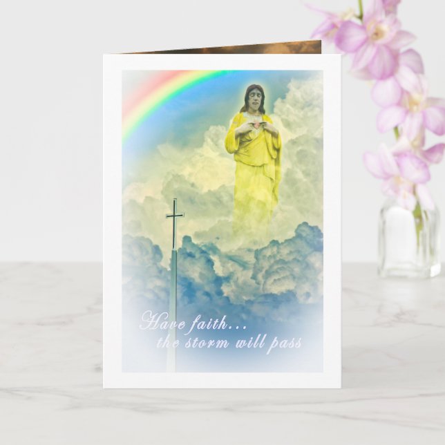 JESUS HAVE FAITH THE STORM WILL PASS CARD (Orchid)