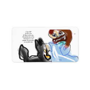 Jesus heal worry label