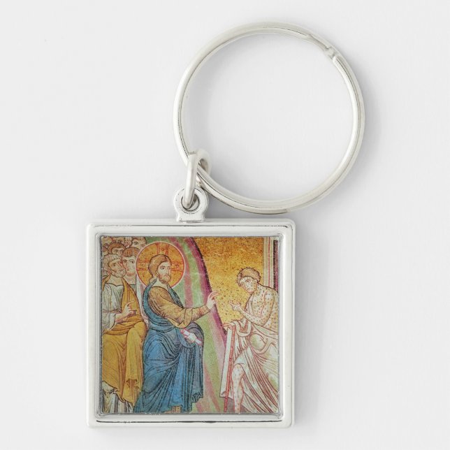 Jesus healing a leper key ring (Front)