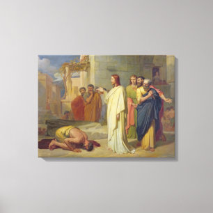Jesus Healing the Leper, 1864 Canvas Print