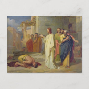 Jesus Healing the Leper, 1864 Postcard