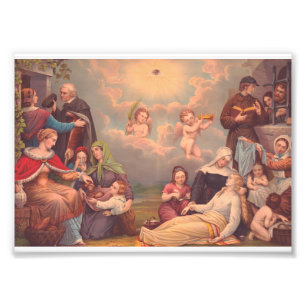 Jesus heals a biblical story photo print