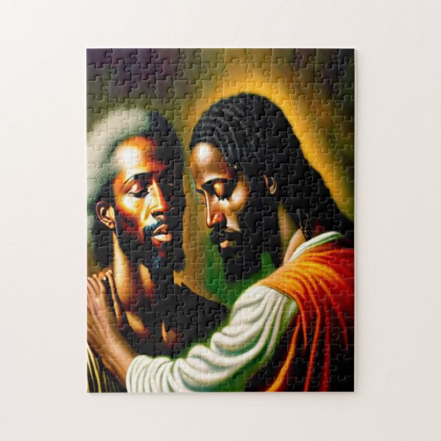 Jesus Heals a Blind Man II Puzzle (Vertical)
