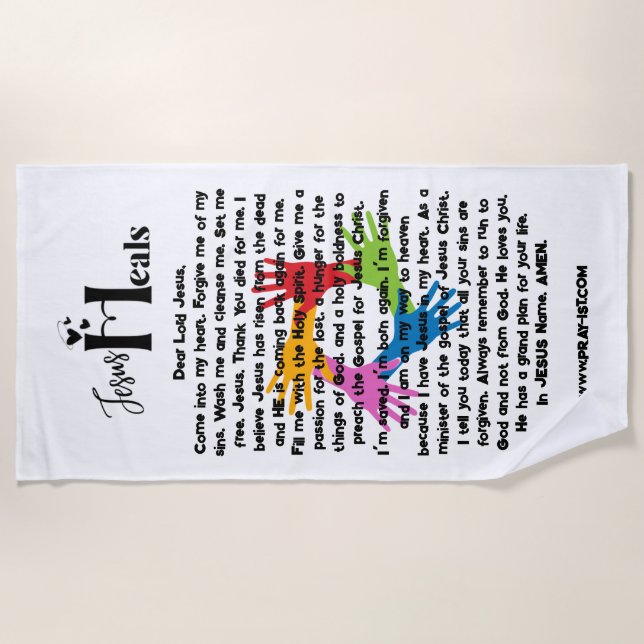 JESUS HEALS BEACH TOWEL (Front)