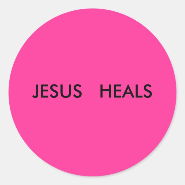 JESUS   HEALS CLASSIC ROUND STICKER (Front)