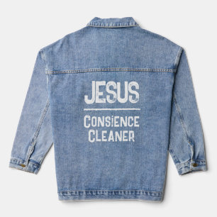 Jesus Heals Conscience Cleaner Christian Faith Denim Jacket