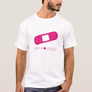 Jesus Heals Pink Bandage T-Shirt