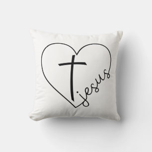 Jesus Heart and Cross  Cushion