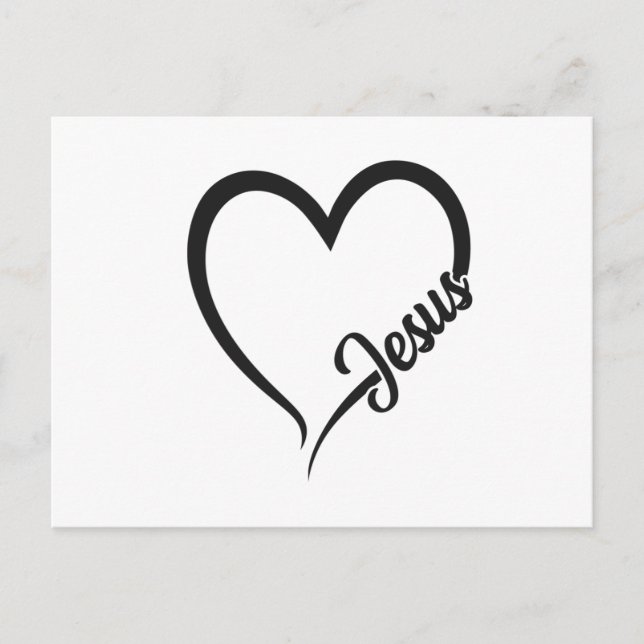 JESUS HEART ANNOUNCEMENT POSTCARD (Front)